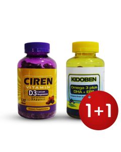 Ciren Vitamin D3 120 Pieces + Kidoben 60 Pieces (1+1)