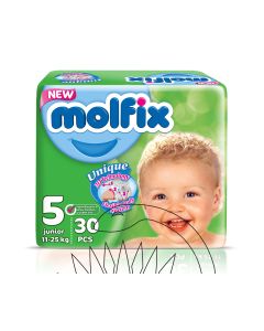 مولفيكس حفاضات للأطفال ميدي مقاس 5 (11-25 كجم) - 30 قطعة