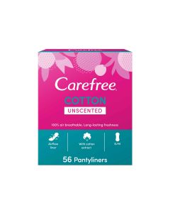 Carefree Normal With Cotton Unscented 56 Pieces