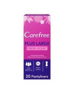 Carefree Plus Large Fresh Scented 20 Pieces