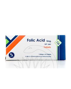 Folic Acid (Nile) 5Mg 30 Tablets