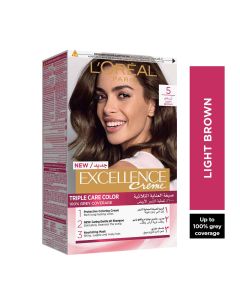 Loreal Excellence Creme Hair Color - 5 Light Brown
