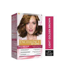 Loreal Excellence Creme Hair Color - 5.3 Light Golden Brown
