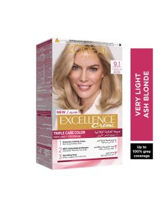 Loreal Excellence Creme Hair Color - 9.1 Very Light Ash Blonde