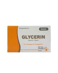 Glycerin Adult (Pharco) 5 Suppositories