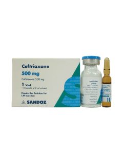 Ceftriaxone (Sandoz) 500Mg 1 Vial Im