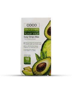 Coco Wax Strips Avocado For Dry Skin 2 Packs 10 Pieces