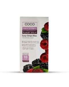 Coco Wax Strips Berries For Sensitive Skin 2 Packs 10 Pieces