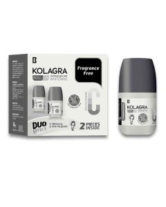 Kolagra White Deodorant Roll Fragrance Free 50Ml (1+1)