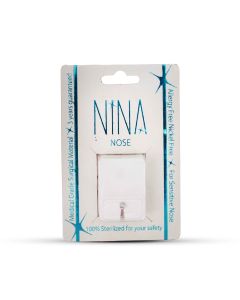 Nina Silver Nosering Regular Crystal