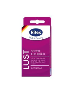 Ritex Condoms Lust Dotted & Ribbed 8 Pieces