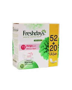 Freshdays Normal Pantyliners 72 Pads (52+20)