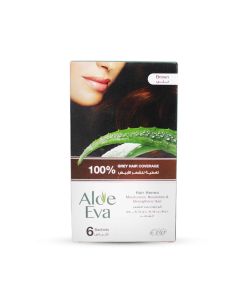 Aloe Eva Hair Henna Sachets 6 Packs - Brown