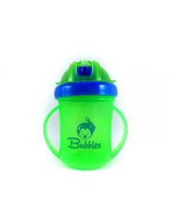 Bubbles Baby Cup With Straw Green