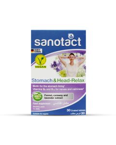 Sanotact Stomach& Head-Relax 30 Film Coated Tablets